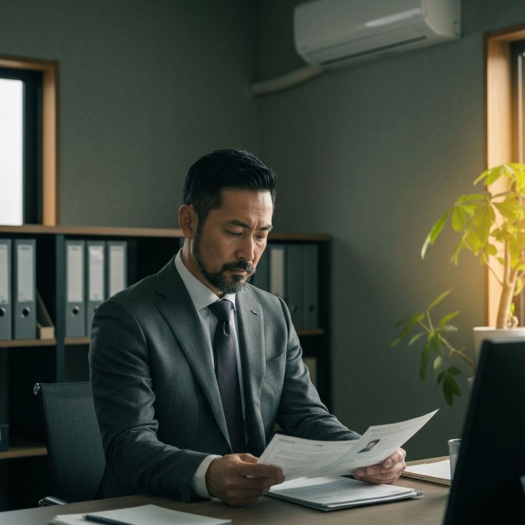 A recruiter trying to gauge a candidate's character from documents