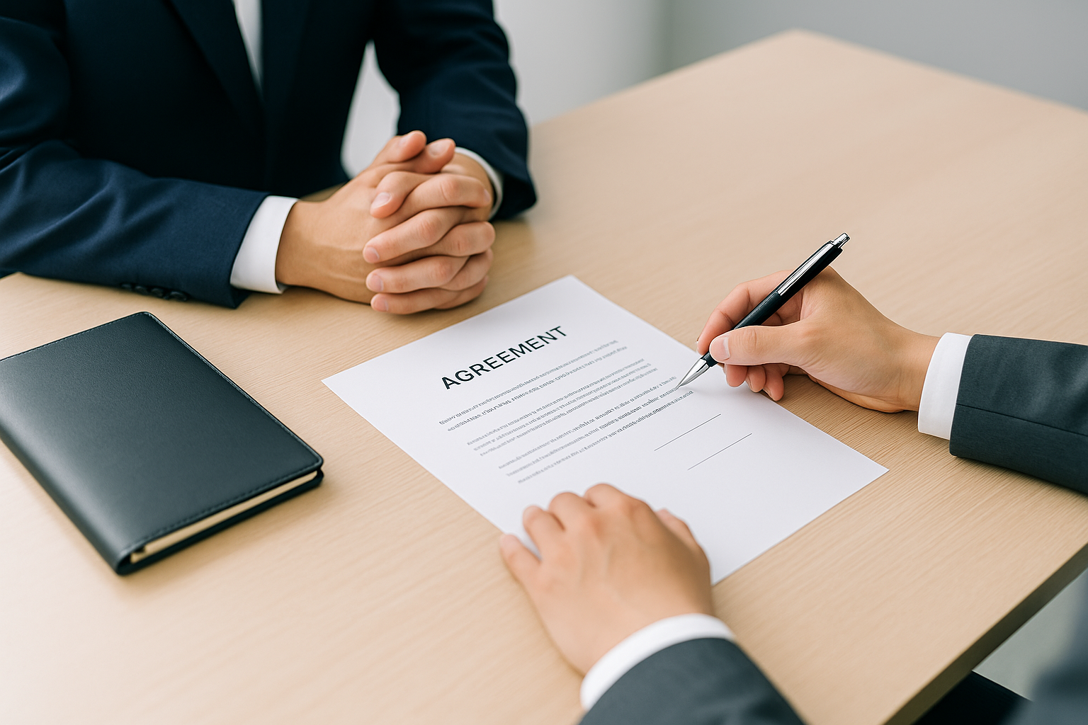 Signing the contract