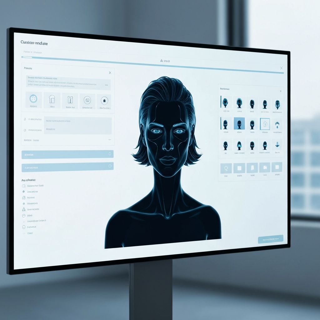 Interface image of AI interviewer customization