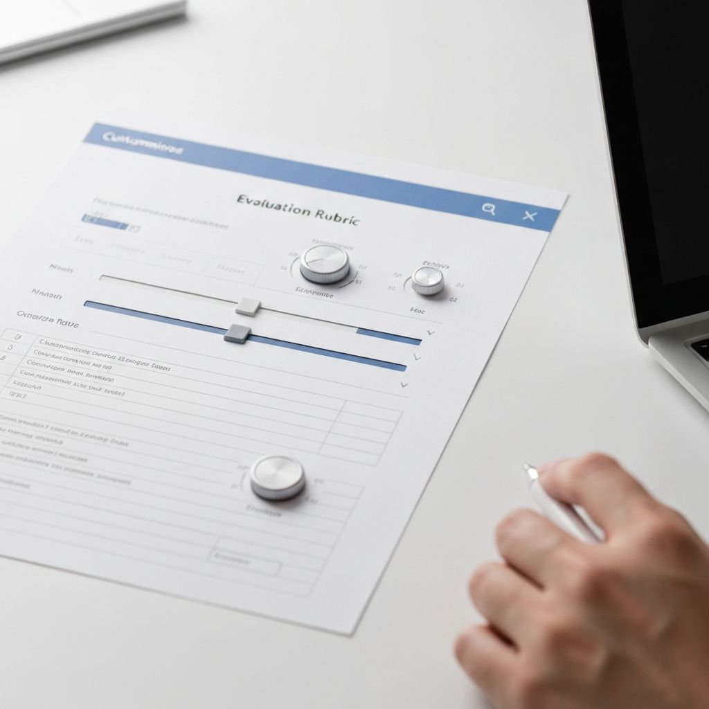 Settings image of evaluation criteria customization