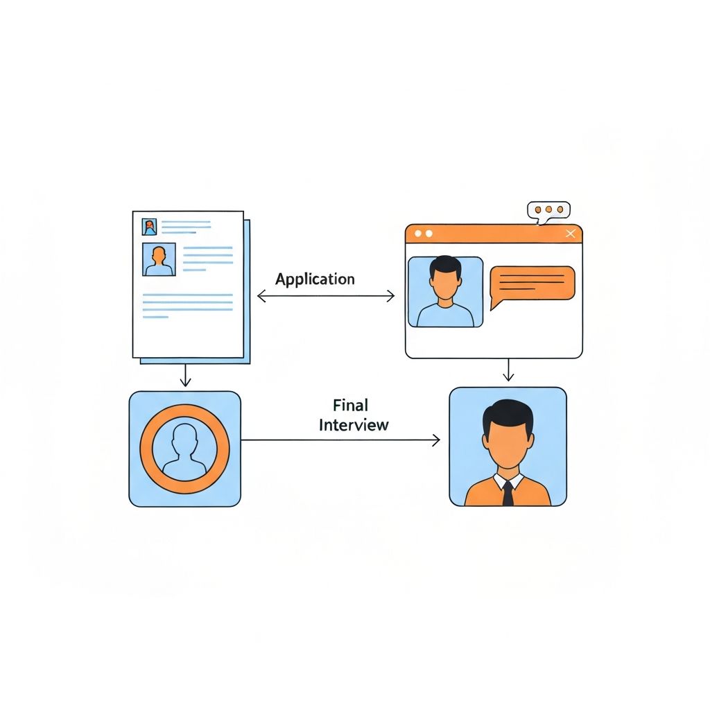 AI interview hiring flow diagram
